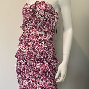 Cynthia Steffe Noelle dress glossy bubble pink sz 0 nwt